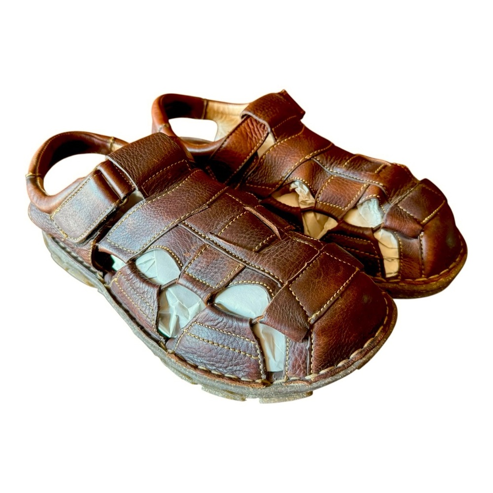 Men’s Brown Leather BORN Sandals with Boho Vibe